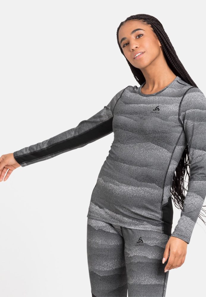 Odlo Active Warm Whistler Base Layer Shirt für Damen - Wandern, Ski & Snow - grau, XS