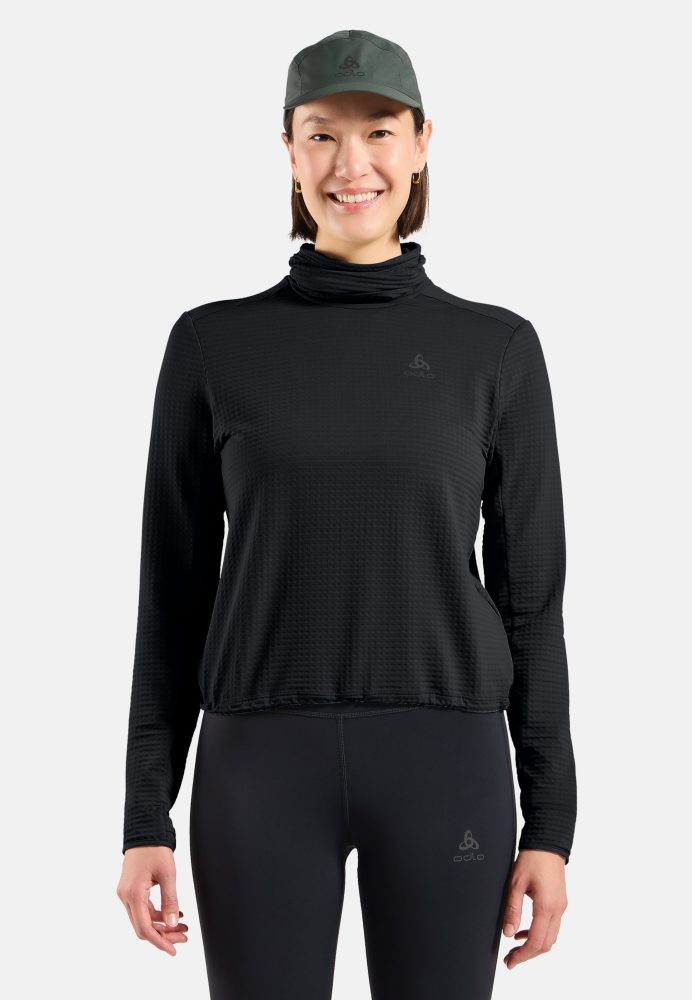 Odlo Essential Thermal Lauf-Mid Layer für Damen - Trail Running, Running - schwarz, M