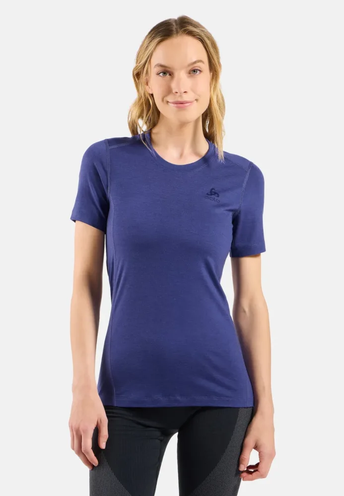 ODLO Damen Unterziehshirt Natural Merino 200 blau | L