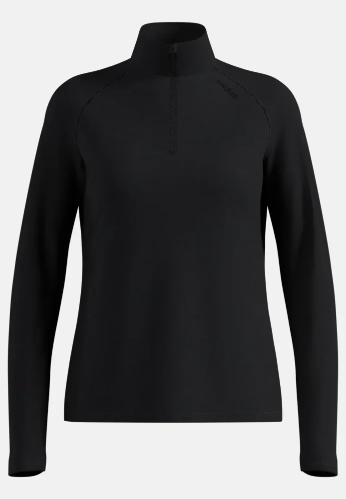 Odlo Essential Warm Mid Layer Half-Zip für Damen - Wandern, Ski & Snow - schwarz, S