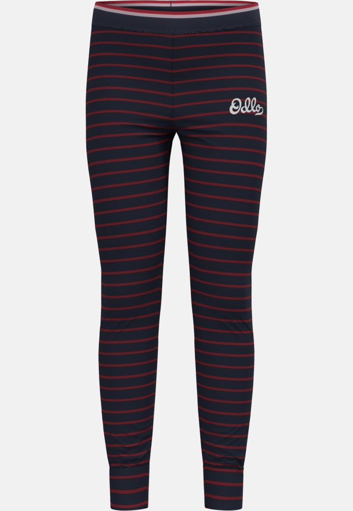 Odlo Active Warm Originals Stripes Base Layer Tights für Kinder - Wandern, Ski & Snow - blau, 128
