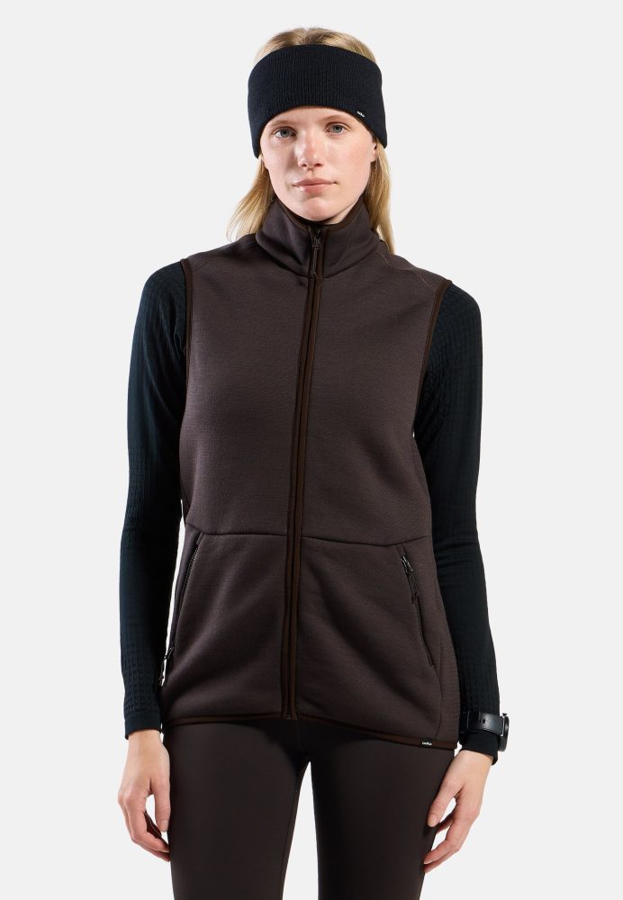 Odlo Wool Mid Layer für Kinder - Wandern, Ski & Snow - braun, M/L
