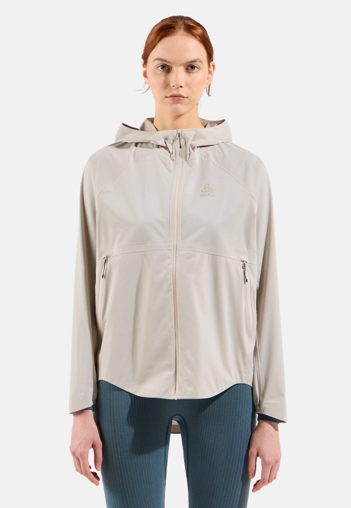 Odlo Active 365 Laufjacke für Damen - Training, Running - beige, M