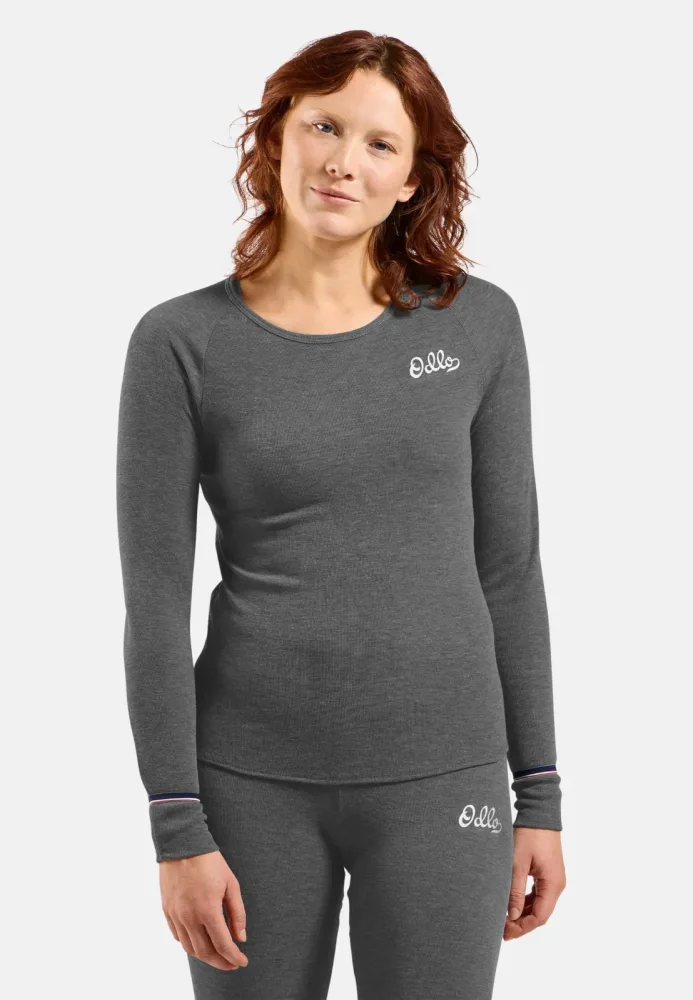 Odlo Active Warm Originals Base Layer Shirt für Damen - Wandern, Ski & Snow - grau, XL