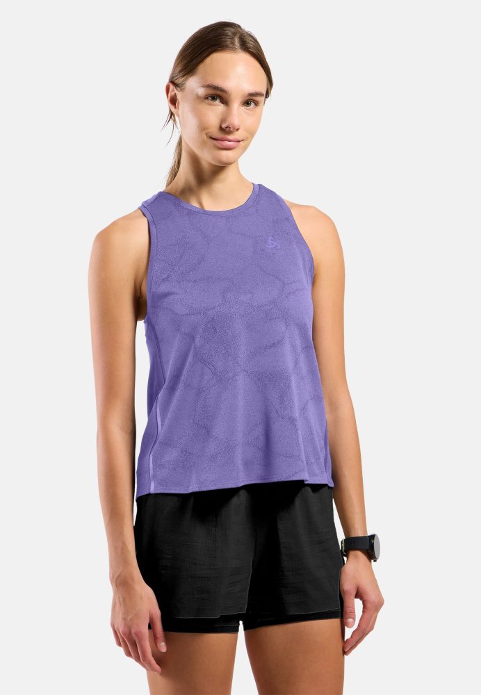 Odlo Zeroweight Engineered Chill-Tec Lauf-Tank für Damen - Training, Running - lila, XL