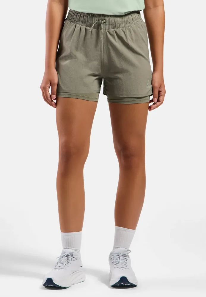 Odlo Zeroweight 3 Inch 2-in-1 Laufshorts 2.0 für Damen - Training, Running - grün, S