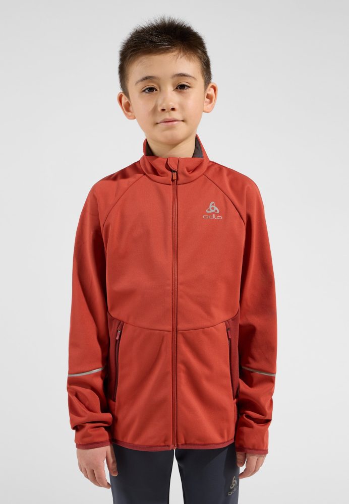 Odlo Brensholmen Langlaufjacke für Kinder - Skilanglauf - rot, 128
