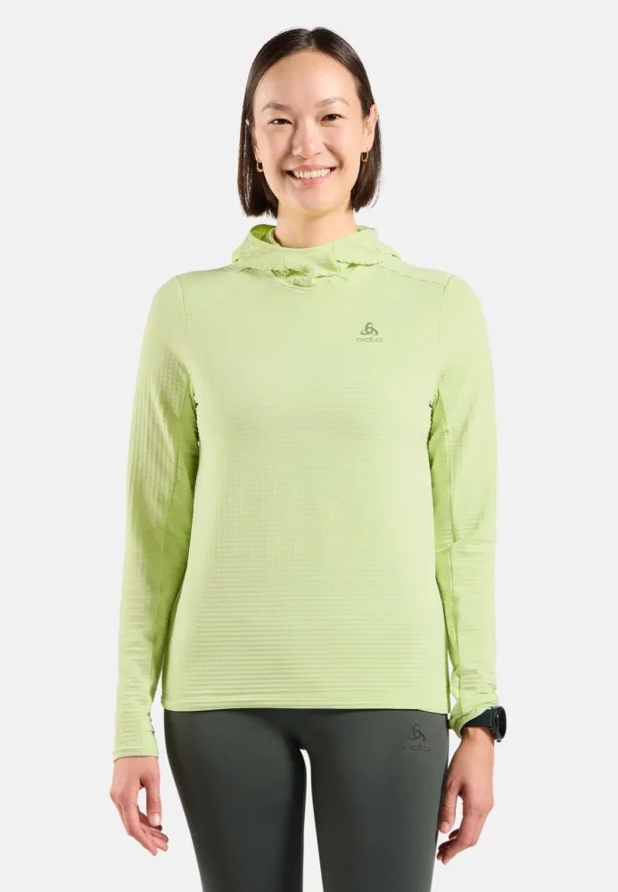 ODLO Damen Laufhoodie Essential Thermal gelb | XS