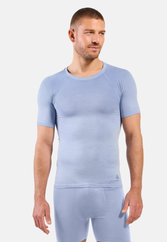 Odlo Performance Light - Rain Dye Base Layer T-Shirt für Herren - Wandern, Training - blau, L