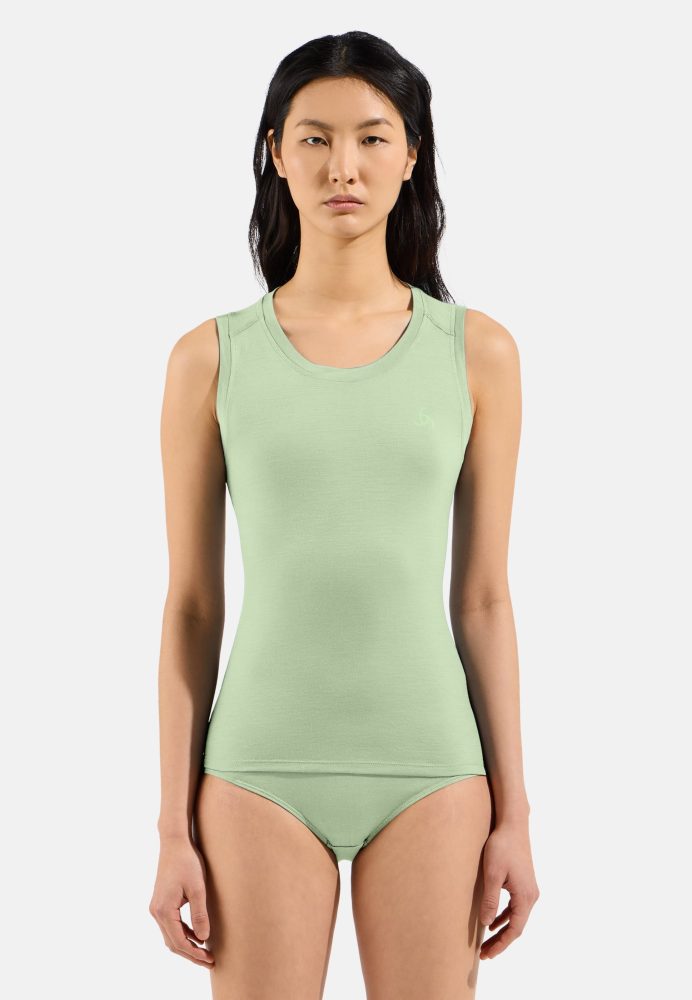 Odlo Merino 160 Base Layer Tank für Damen - Wandern, Radsport - grün, XL