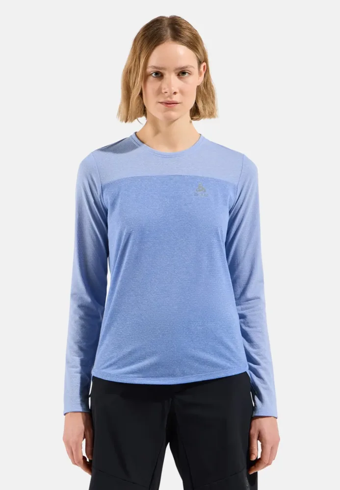 Odlo X-Alp Linencool Langarm-Radshirt für Damen - Mountain Biking - blau, S
