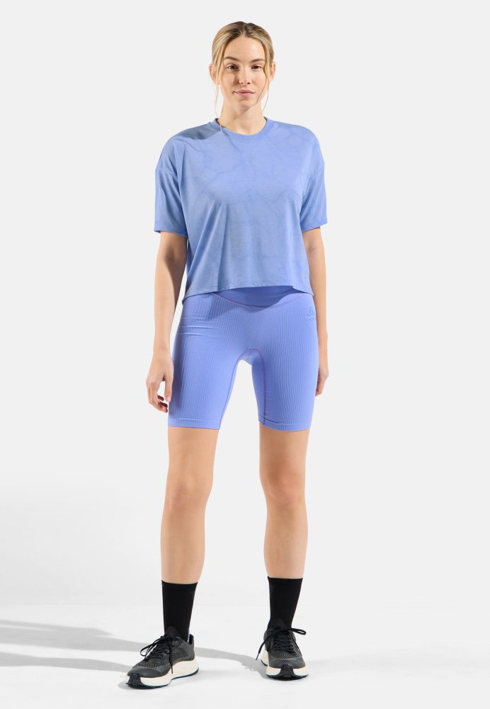 Odlo Active 365 Seamless Kurze Lauftights für Damen - Training, Running - lila, XS