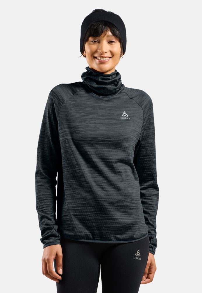 Odlo Essential Thermal Lauf-Mid Layer für Damen - Training, Running - schwarz, XS