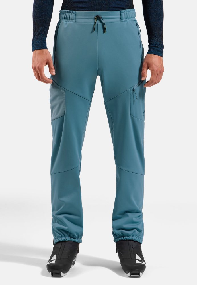 Odlo Zeroweight Windproof X Warm Langlaufhose für Herren - Skilanglauf - blau, XL
