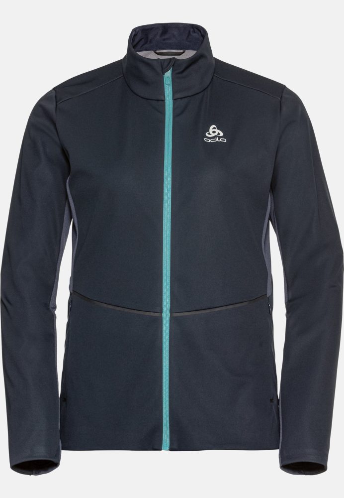Odlo Markenes Langlaufjacke für Damen - Skilanglauf - blau, XS
