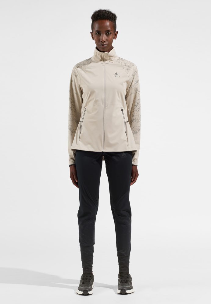 Odlo Zeroweight Pro Warm Reflect Laufjacke für Damen - Running - beige, S