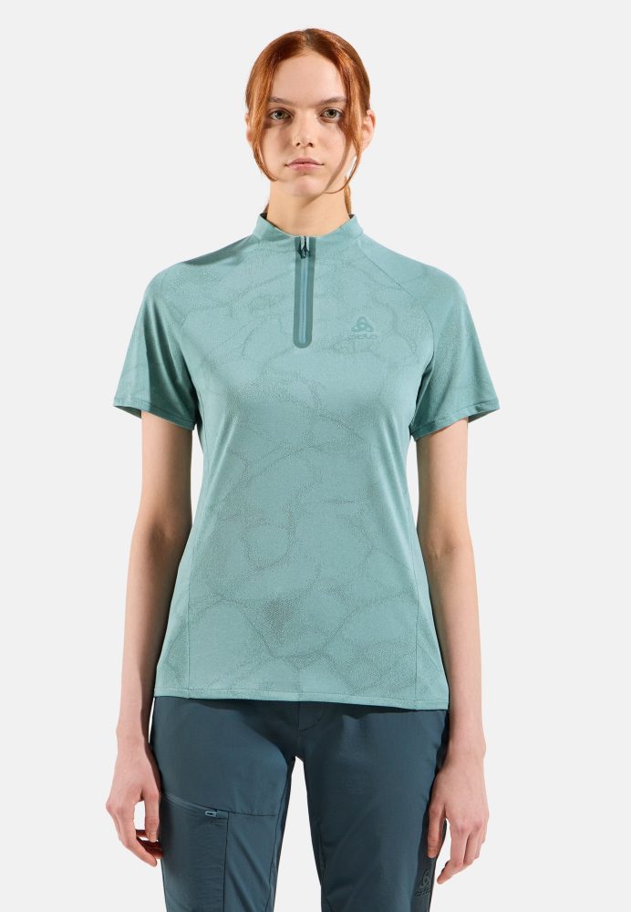 Odlo Ascent Chilltec Poloshirt für Damen - Wandern - grün, XS