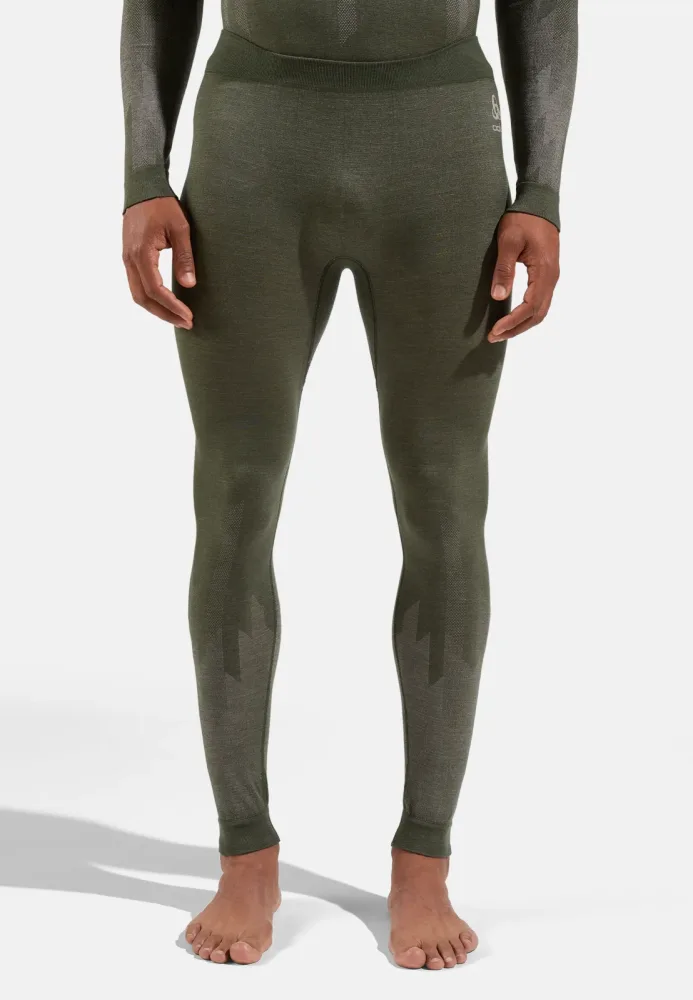 Odlo Kinship Performance Wool 200 Base Layer Tights für Herren - Wandern, Ski & Snow - grün, XXL