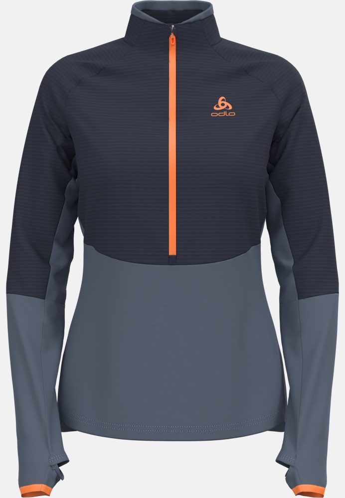 Odlo Descent CW 200 SL Mid Layer Half-Zip für Damen - Ski & Snow - blau, XS