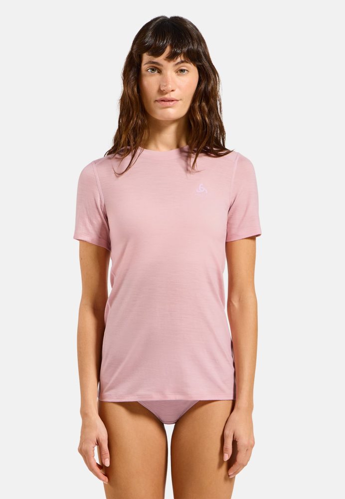 Odlo Merino 160 Base Layer T-Shirt für Damen - Wandern, Ski & Snow - pink, XL