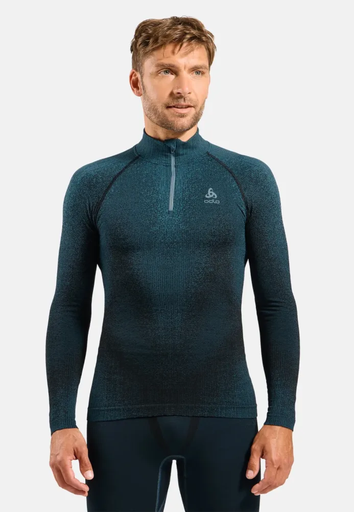 Odlo Blackcomb Base Layer Half-Zip für Herren - Skilanglauf, Ski & Snow - blau, XXL