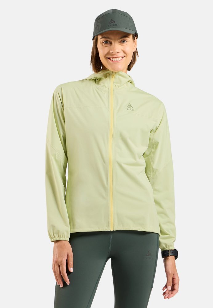 Odlo X-Alp Waterproof Laufjacke für Damen - Trail Running, Wandern - grün, XS