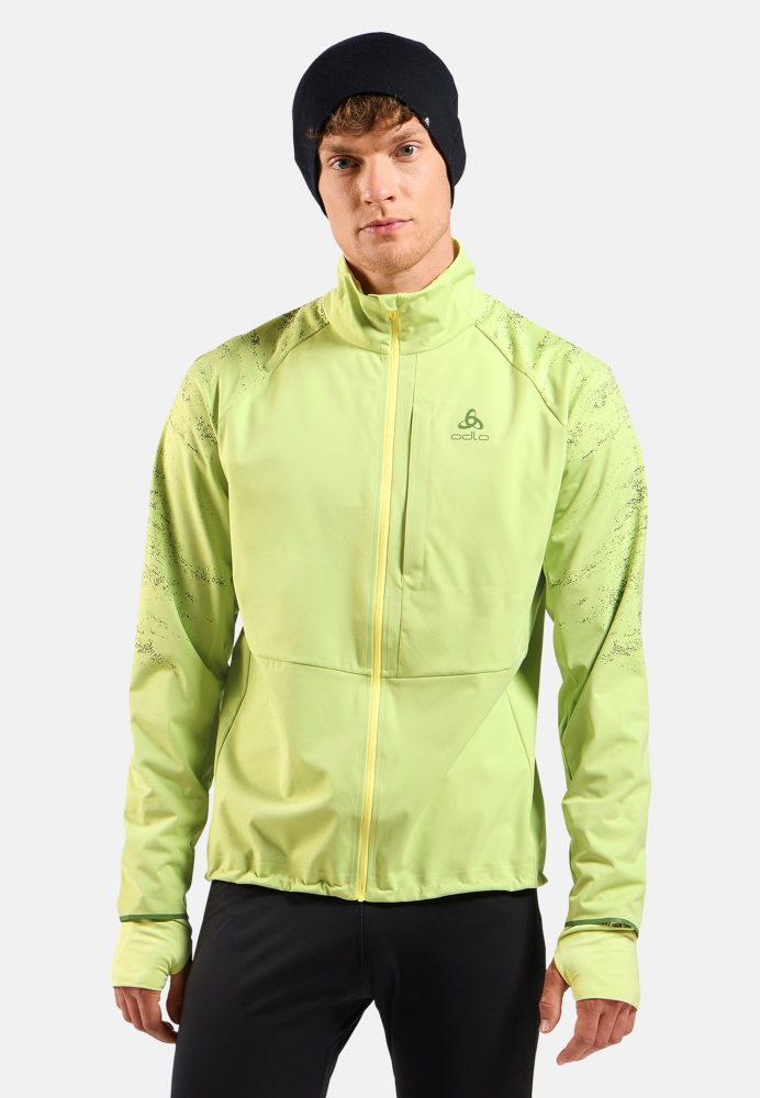 Odlo Zeroweight Pro Warm Reflective Laufjacke für Herren - Running - grün, XL