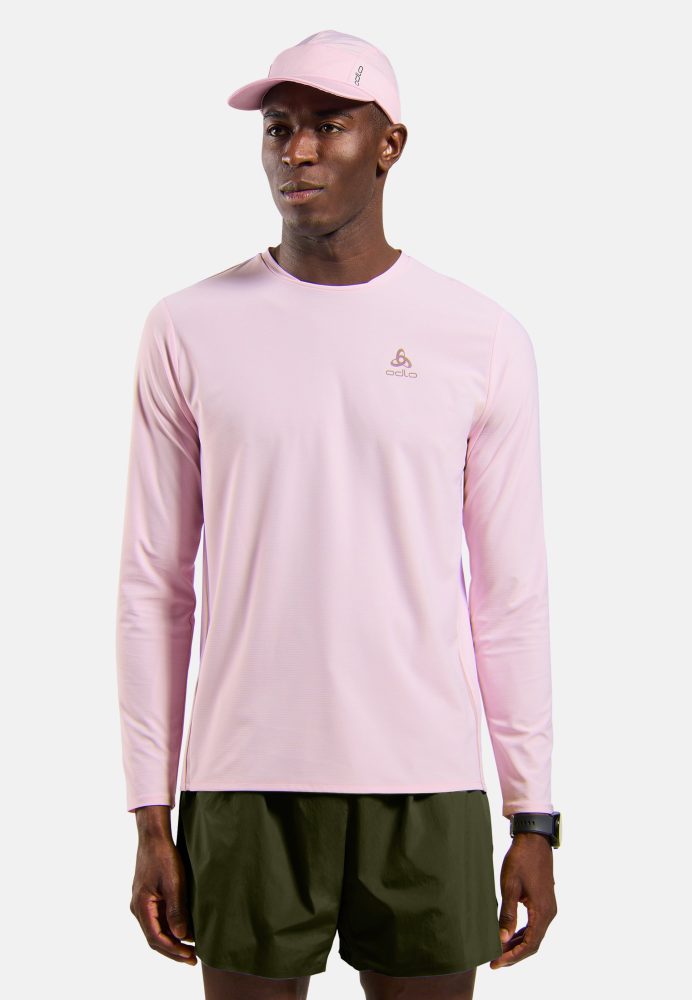 Odlo Zeroweight Chill-Tec Langarm-Laufshirt für Herren - Training, Running - pink, XL