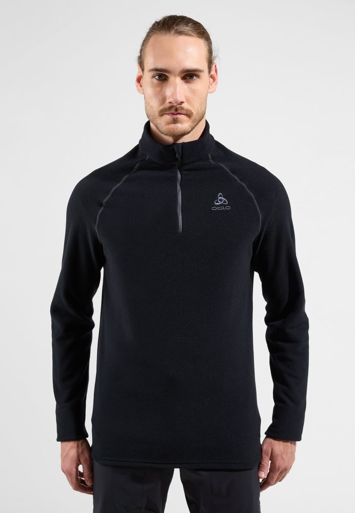 Odlo Rigi Mid Layer Half-Zip für Herren - Wandern, Ski & Snow - schwarz, S