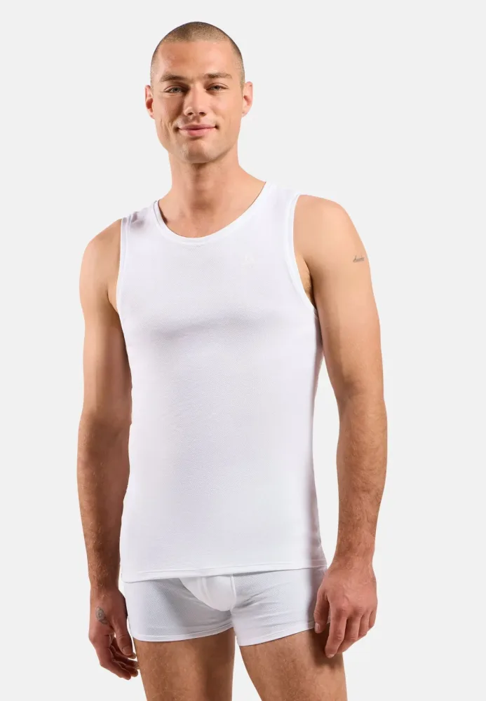 Odlo Active F-Dry Light Base Layer Tank für Herren - Wandern, Radsport - weiss, M