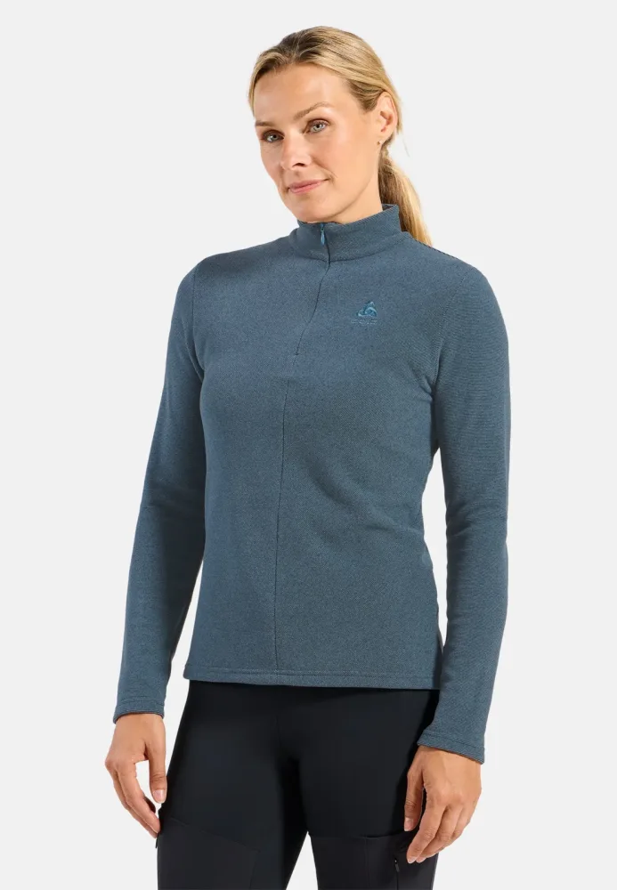 Odlo Roy Mid Layer Half-Zip für Damen - Wandern, Ski & Snow - blau, XS