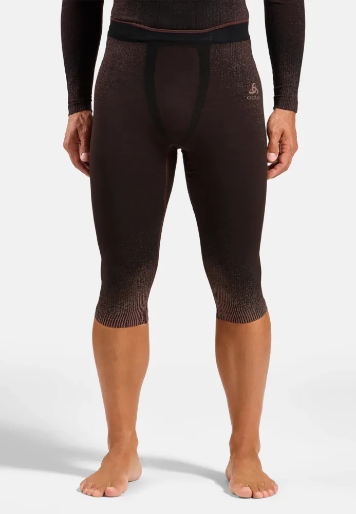 Odlo Blackcomb Base Layer 3/4 Tights für Herren - Skilanglauf, Ski & Snow - maron, XL