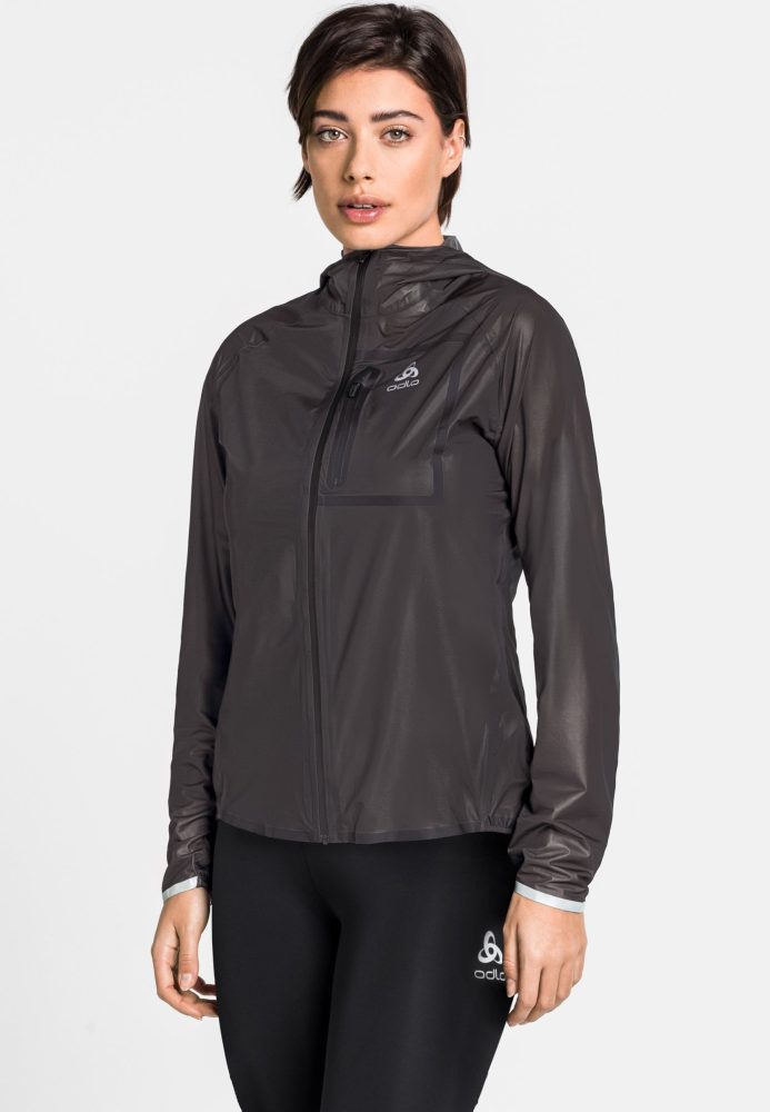 Odlo Dual Dry Waterproof Laufjacke für Damen - Running - schwarz, M