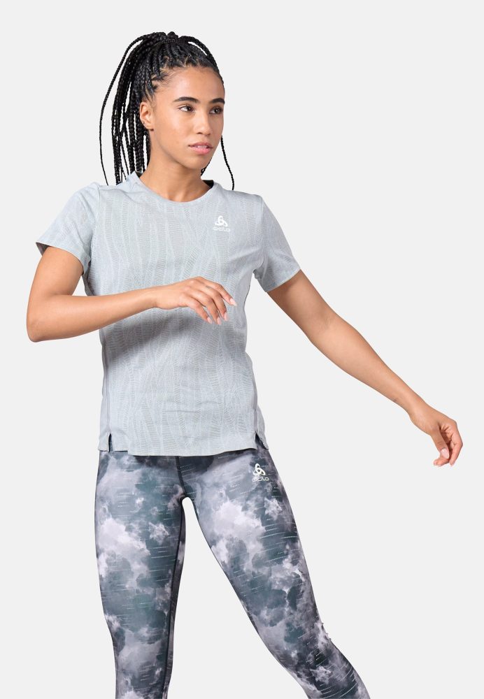 Odlo Zeroweight Engineered Chill-Tec Laufshirt für Damen - Training, Running - grau, M