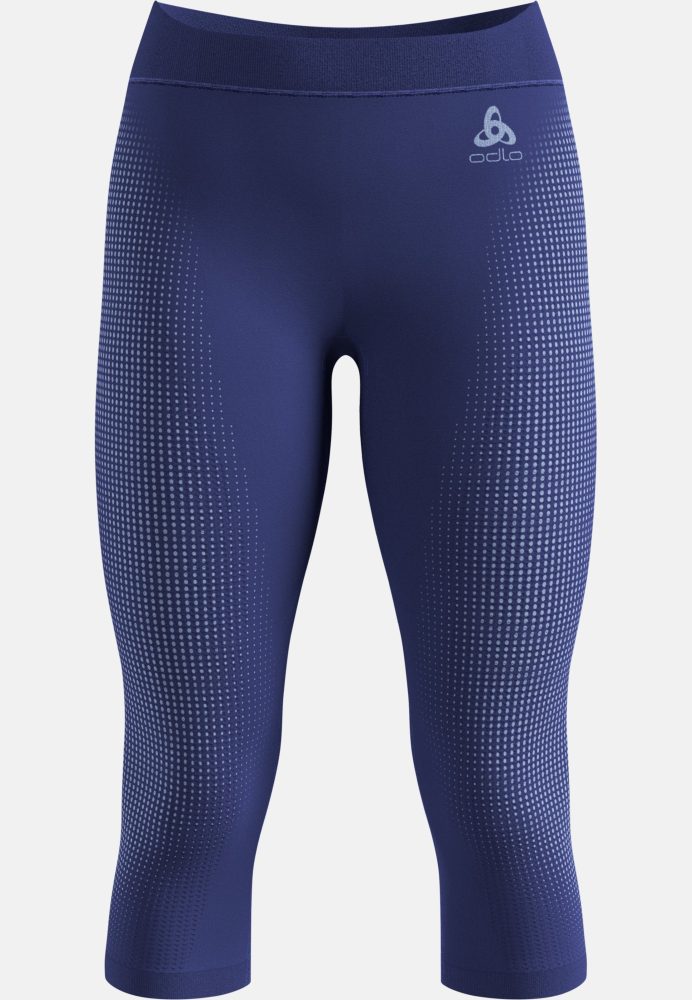 Odlo Performance Warm Base Layer 3/4 Tights für Damen - Skilanglauf, Ski & Snow - lila, L