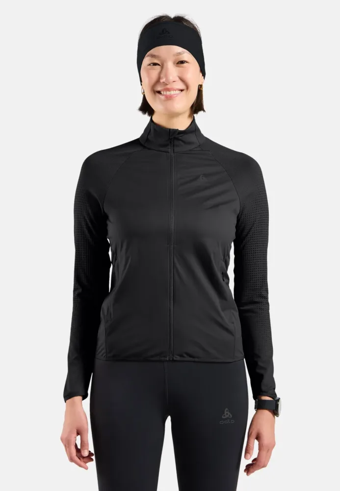 Odlo Zeroweight Warm Hybrid Laufjacke für Damen - Running - schwarz, XL