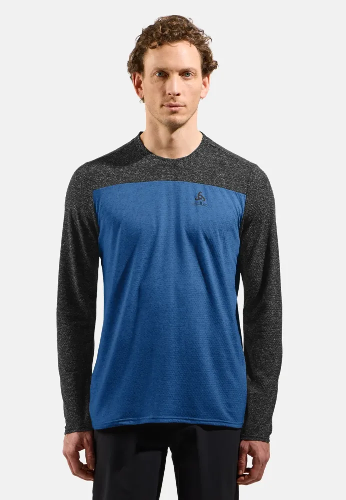 Odlo X-Alp Linencool Langarm-Radshirt für Herren - Mountain Biking - blau, M