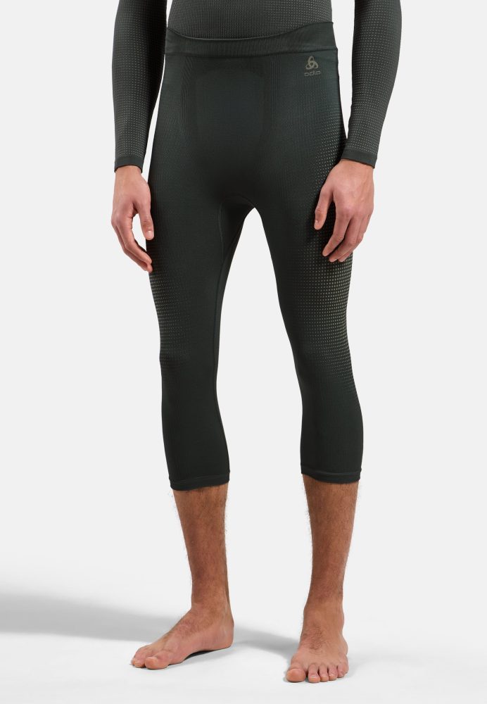 Odlo Performance Warm Base Layer 3/4 Tights für Herren - Skilanglauf, Ski & Snow - grün, XL