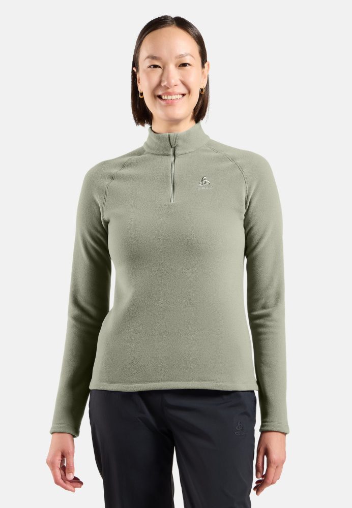 Odlo Rigi Mid Layer Half-Zip für Damen - Wandern, Ski & Snow - grün, XS