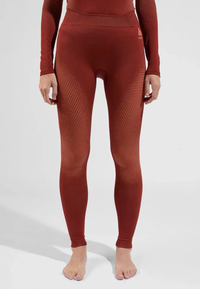 Odlo Performance Warm Base Layer Tights für Damen - Skilanglauf, Ski & Snow - rot, XS
