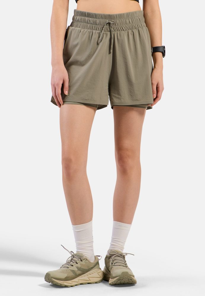 Odlo Zeroweight 3 Inch 2-In-1 Laufshorts für Damen - Training, Running - grün, S