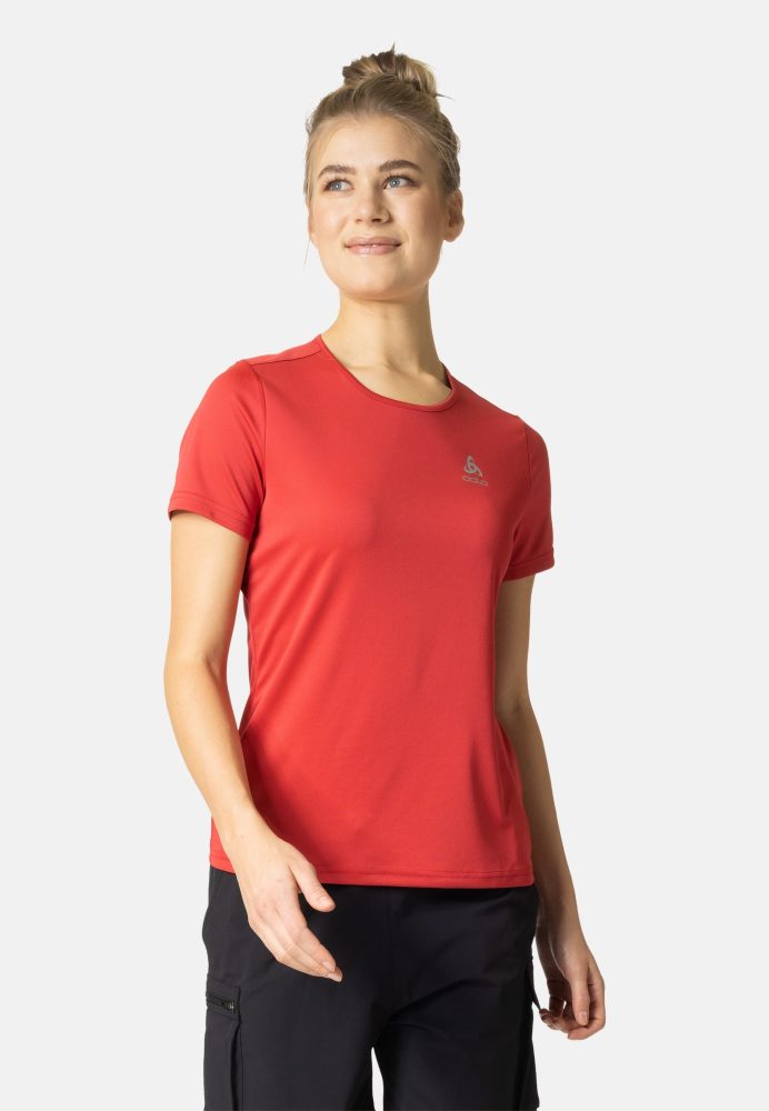 Odlo Cardada T-Shirt für Damen - Wandern, Casual Comfort - rot, S