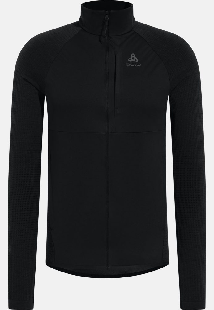 Odlo Zeroweight Pro Windproof Hybrid Langlaufjacke für Herren - Skilanglauf - schwarz, S