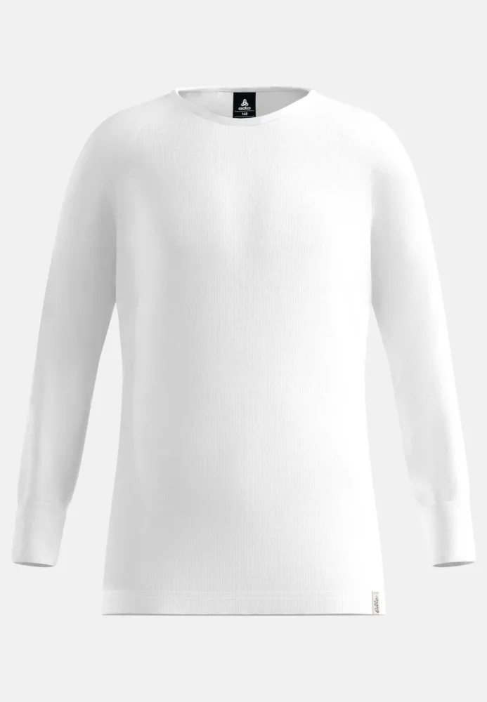 Odlo Active Warm Base Layer Shirt für Kinder - Wandern, Ski & Snow - weiss, 116