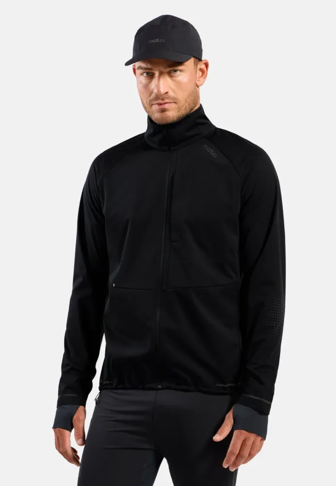 Odlo Zeroweight Pro Windproof Reflective Laufjacke für Herren - Trail Running, Running - schwarz, XL