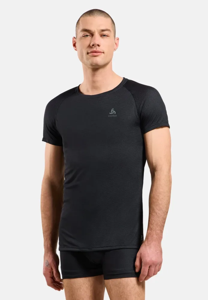 Odlo Active F-Dry Light Base Layer T-Shirt für Herren - Wandern, Radsport - schwarz, L