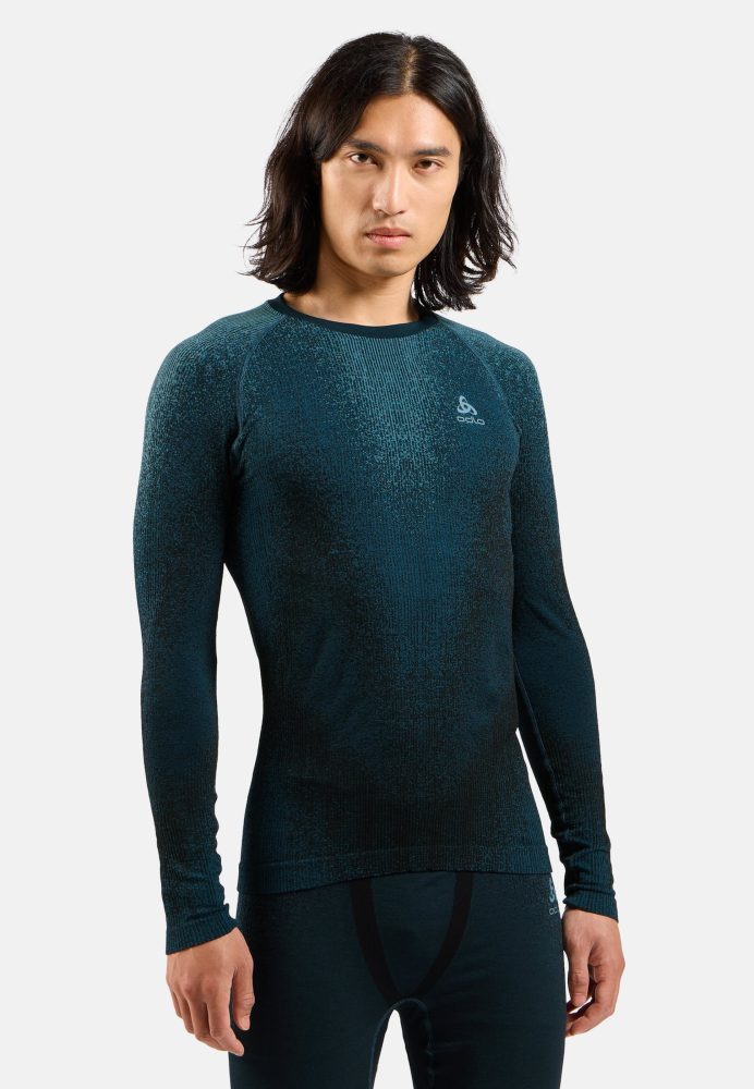 Odlo Blackcomb Base Layer Shirt für Herren - Skilanglauf, Ski & Snow - blau, S