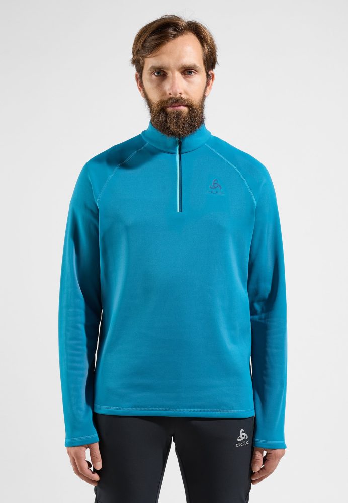 Odlo Besso Mid Layer Half-Zip für Herren - Wandern, Ski & Snow - blau, S