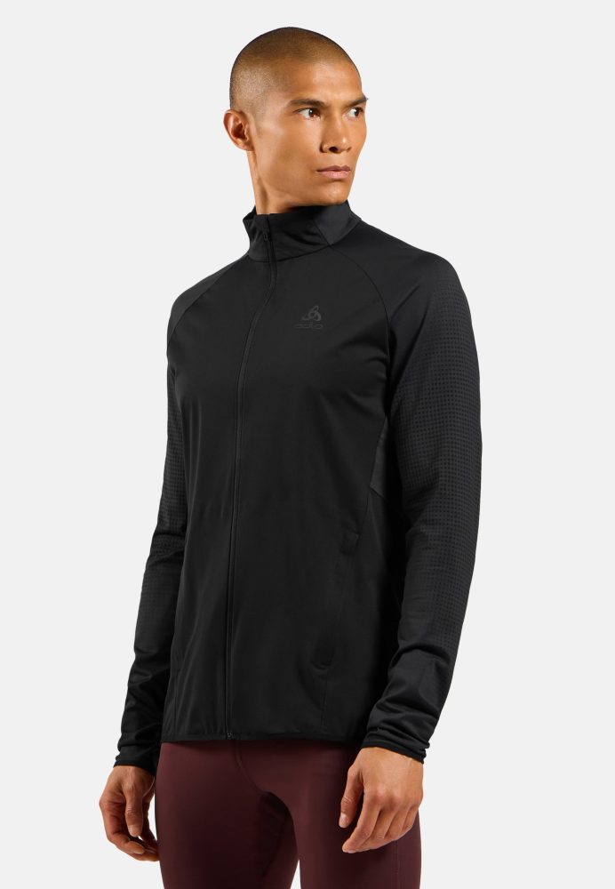Odlo Zeroweight Warm Hybrid Laufjacke für Herren - Training, Running - schwarz, M