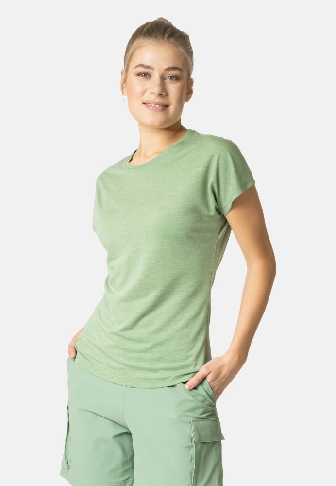 Odlo Ascent 365 T-Shirt für Damen - Wandern, Casual Comfort - grün, S